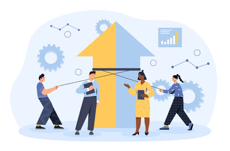 Merger of two companies conceptのイラスト素材