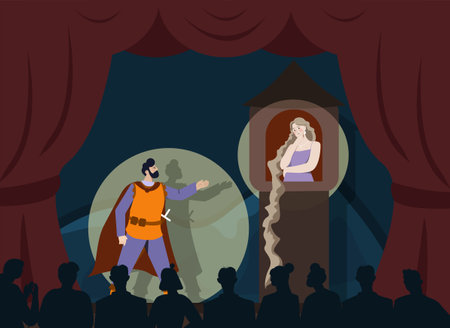 Opera house performing conceptのイラスト素材