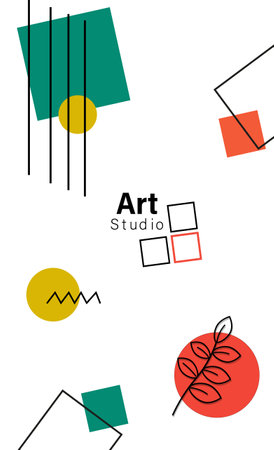 Abstract banner with geometric figuresのイラスト素材