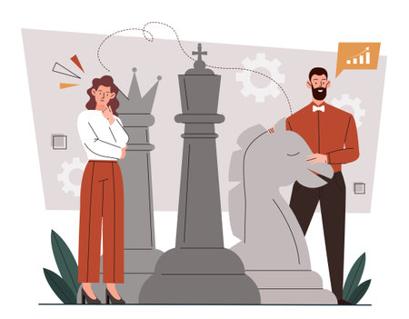 People with business strategy conceptのイラスト素材