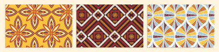 Seamless boho pattern set