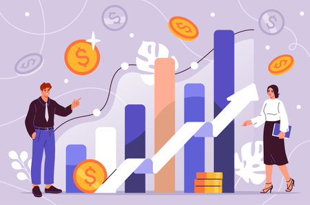 Business development and growthのイラスト素材