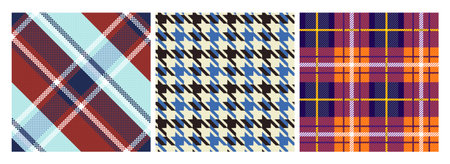 Gingham checkered seamless pattern