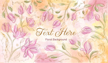 Floral spring backgroundのイラスト素材