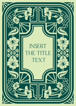 Floral engraving frameのイラスト素材