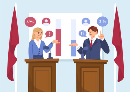 Political people discuss vector conceptのイラスト素材