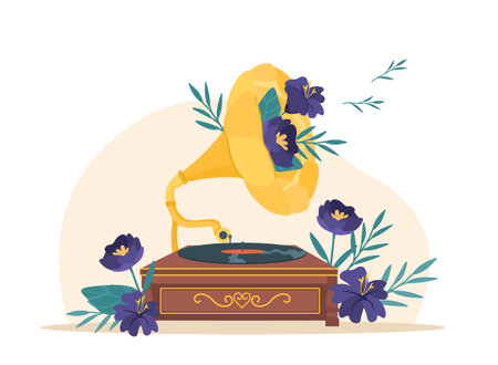 Vintage music vector conceptのイラスト素材