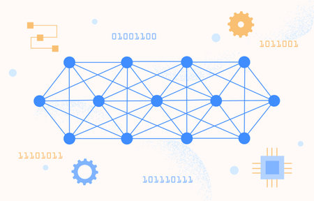Deep machine learning vector conceptのイラスト素材