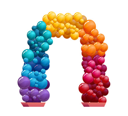 Festive colorful balloons vectorのイラスト素材