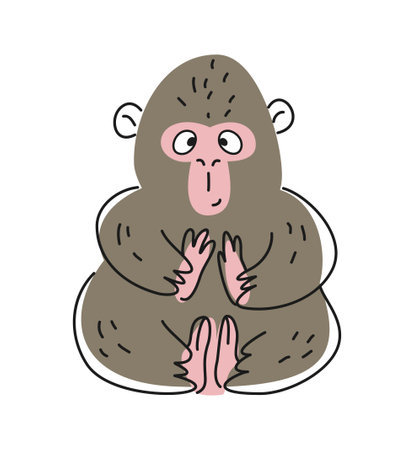 Cute friendly animal vectorのイラスト素材