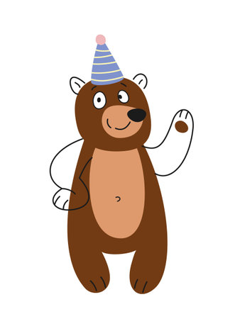 Cute smiling animal vectorのイラスト素材