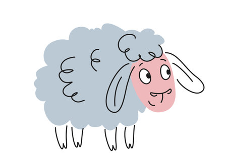 Outline cute animal vectorのイラスト素材