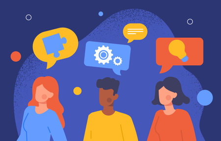 People communicate vector concept