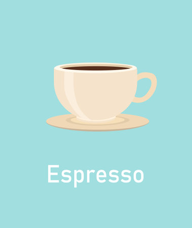 Espresso sticker vector conceptのイラスト素材