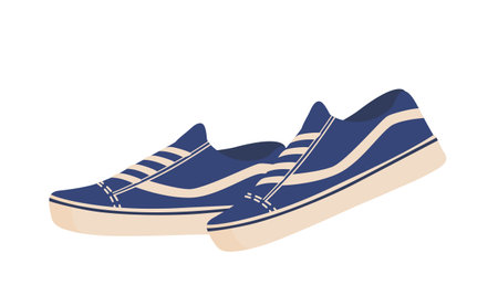 Blue trendy shoes conceptのイラスト素材