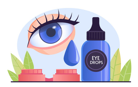 Eye drops vector conceptのイラスト素材
