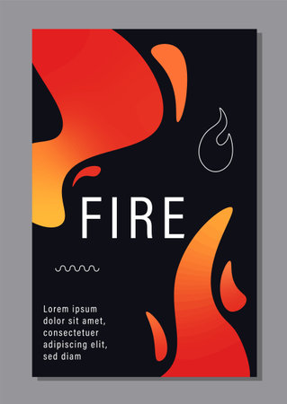 Fire black banner vector conceptのイラスト素材
