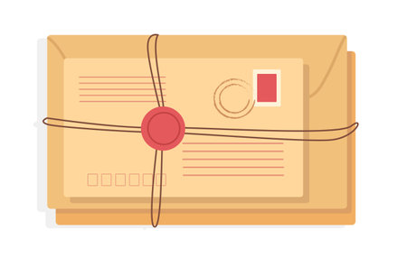 Writing object letter vector conceptのイラスト素材