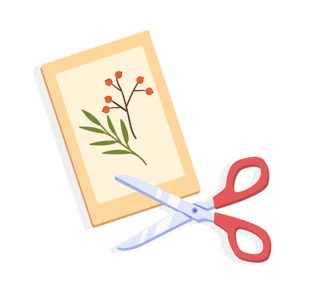 Scissors with fabric vector conceptのイラスト素材