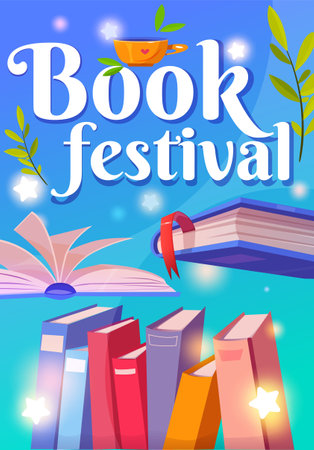 Book festival poster vectorのイラスト素材