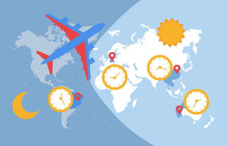 International time map vector conceptのイラスト素材