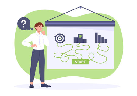 Man make choice vector conceptのイラスト素材