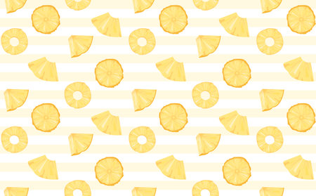 Seamless pattern with pineapple vectorのイラスト素材
