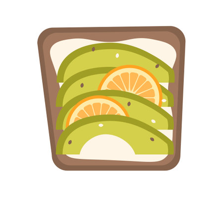 Top view at sandwich vector conceptのイラスト素材
