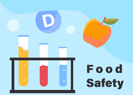 Food safety vector posterのイラスト素材