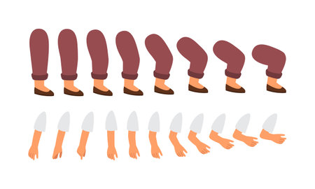 Character girl parts vector setのイラスト素材