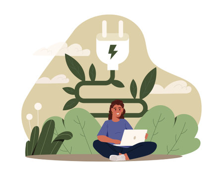 Circular economy vector conceptのイラスト素材