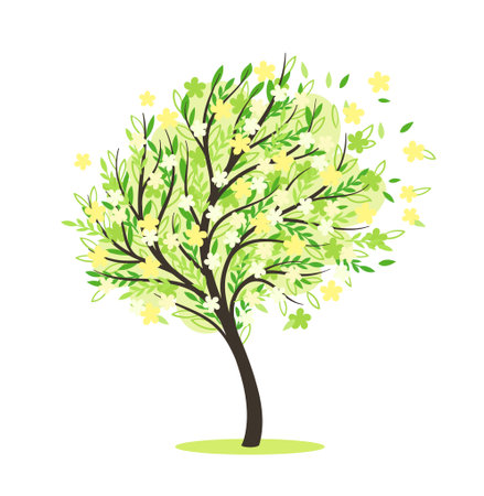 Simple summer tree vector conceptのイラスト素材