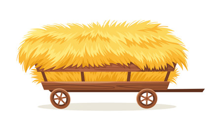 Haystack yellow vector conceptのイラスト素材