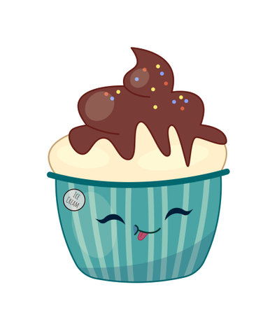 Fast food element vector stickerのイラスト素材