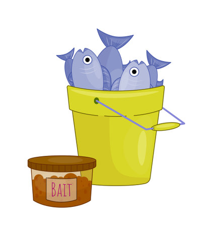 Items for fishing vector setのイラスト素材