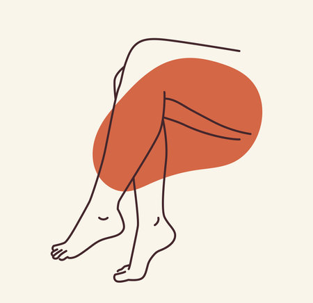 Femaly body line vector conceptのイラスト素材