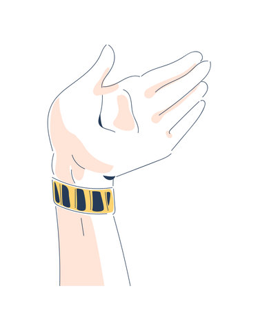 Simple doodle hands vector conceptのイラスト素材