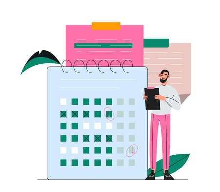 Schedule management vector conceptのイラスト素材