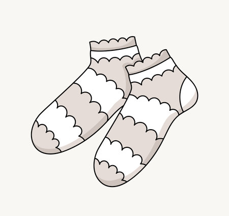 Sketch of socks vector conceptのイラスト素材