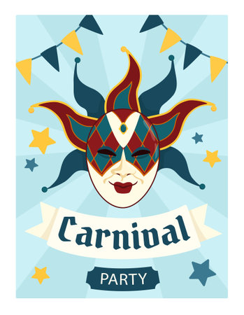 Carnival party poster vectorのイラスト素材