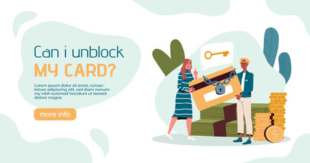 Unblock card vector posterのイラスト素材
