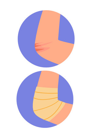 Types of bandages vector setのイラスト素材