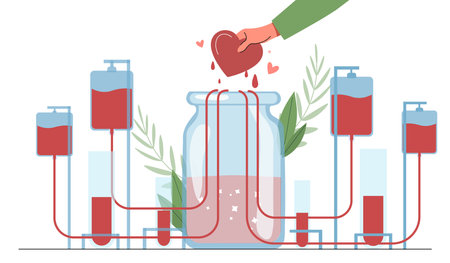 Blood donation vector conceptのイラスト素材