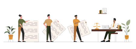 Lawyer office vector setのイラスト素材