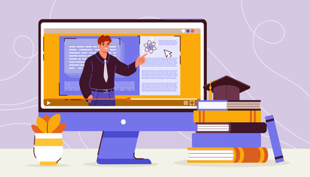 Online education vector conceptのイラスト素材