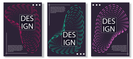 Abstract music posters vector setのイラスト素材