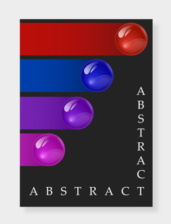 Glossy balls vector posterのイラスト素材