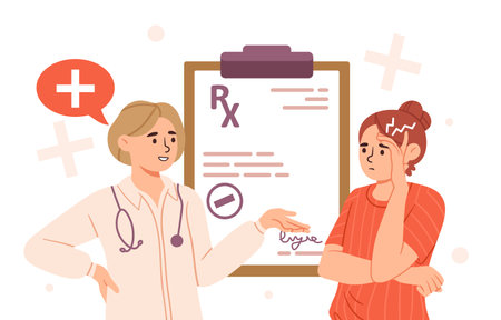 Medical prescription vector conceptのイラスト素材