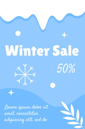 Winter sale vector posterのイラスト素材
