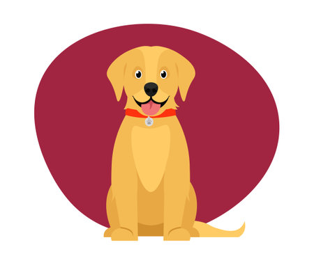 Vector Portrait of cute dogのイラスト素材